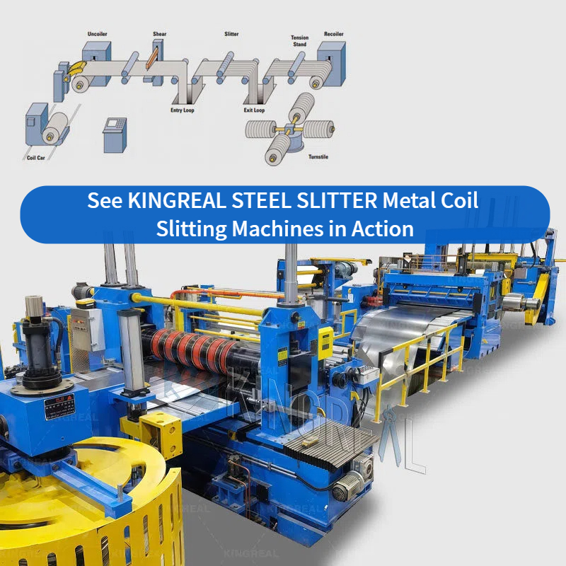Se KINGREAL STEEL SLITTER Metal Coil Sliding Machines in Action